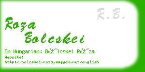 roza bolcskei business card